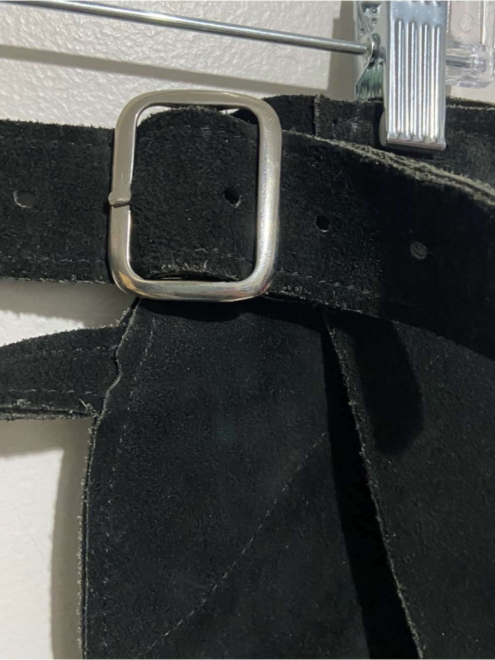 Whitman Chaps Medium Schooling Buckle Back Show Suede Leather Black Riding USA - Picture 14 of 16
